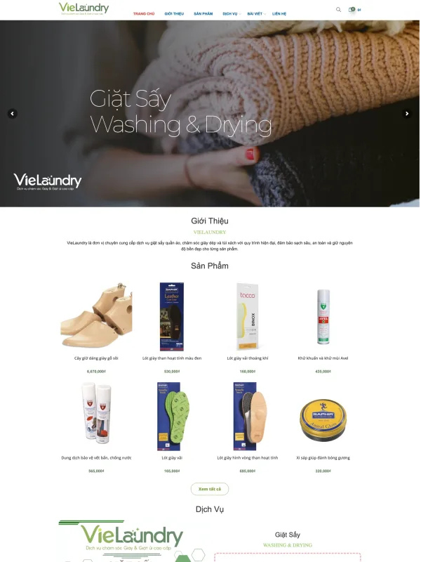 VieLaundry laundry service website