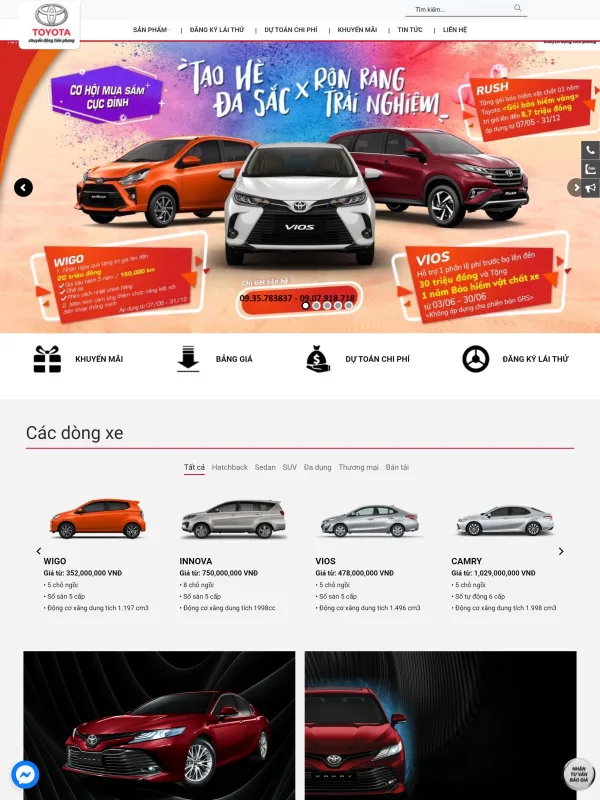 Toyota Binh Phuoc website