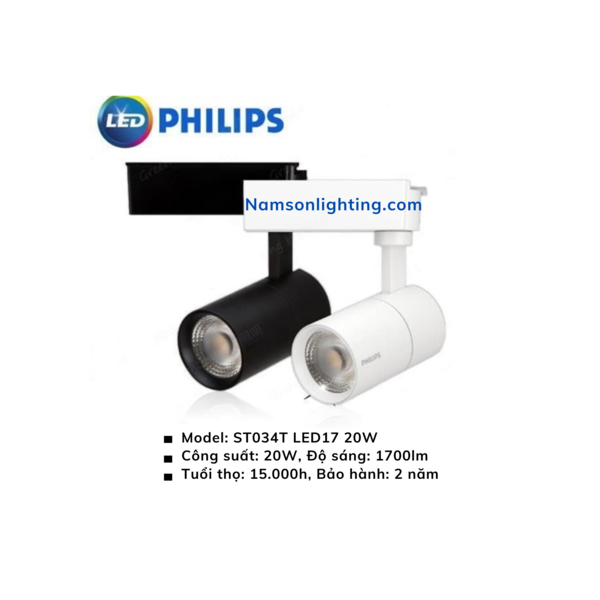 Philips track-mounted LED spotlights