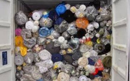 Rolled fabric scraps