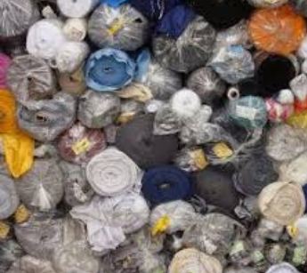 Rolled fabric scraps