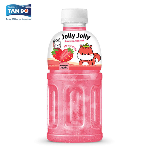 Jolly Jolly Strawberry Nata De Coco Drink