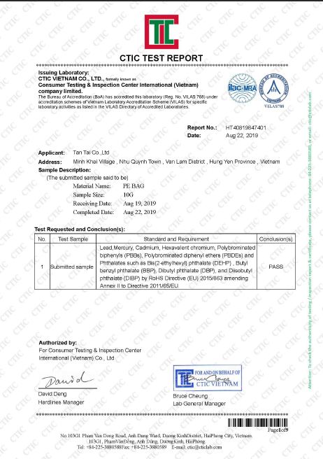 CTIC test report