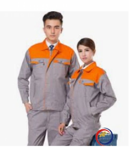 Grey and orange protective clothing