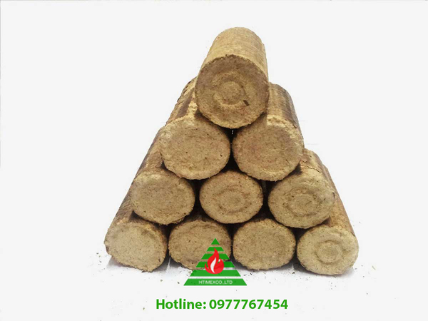 Compressed sawdust briquettes
