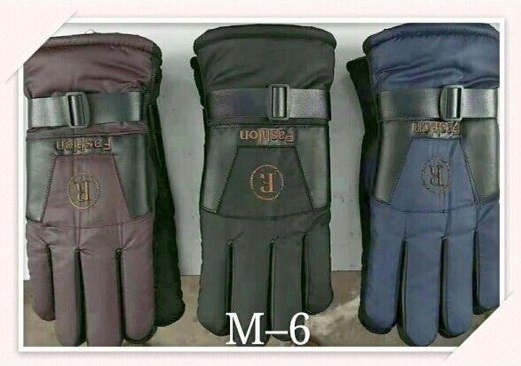 Leather & polar fleece gloves