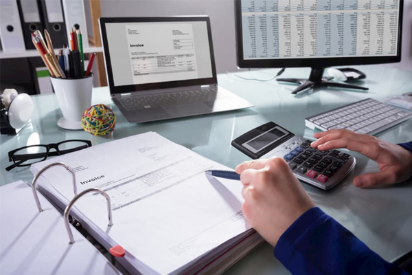 Accounting record completion service