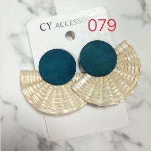 Bamboo and rattan earrings