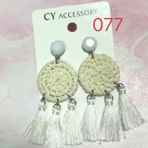 Bamboo and rattan earrings