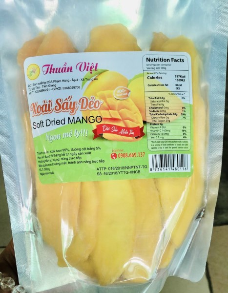 Soft dried mango