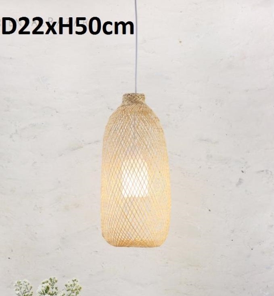 Bamboo and rattan light