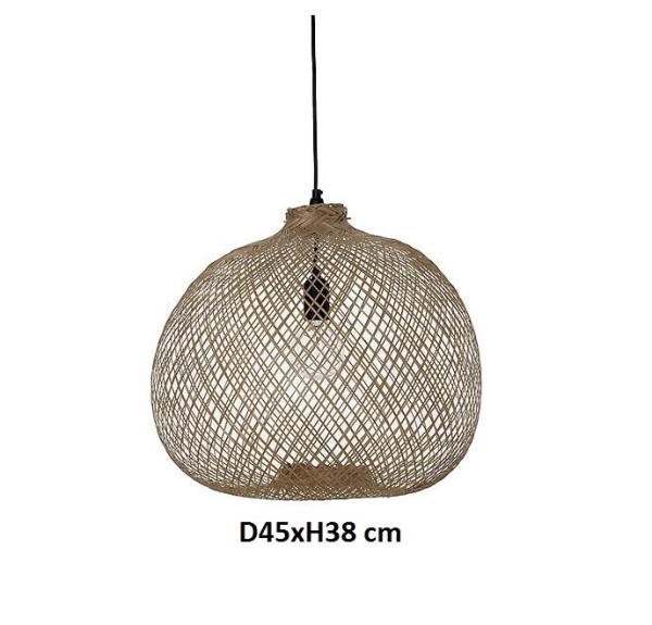 Bamboo and rattan light