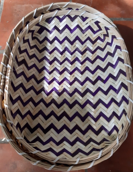 Rattan trays and plates