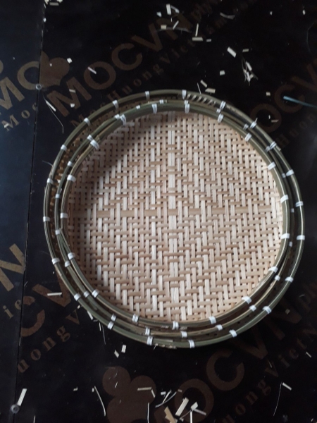 Rattan trays and plates