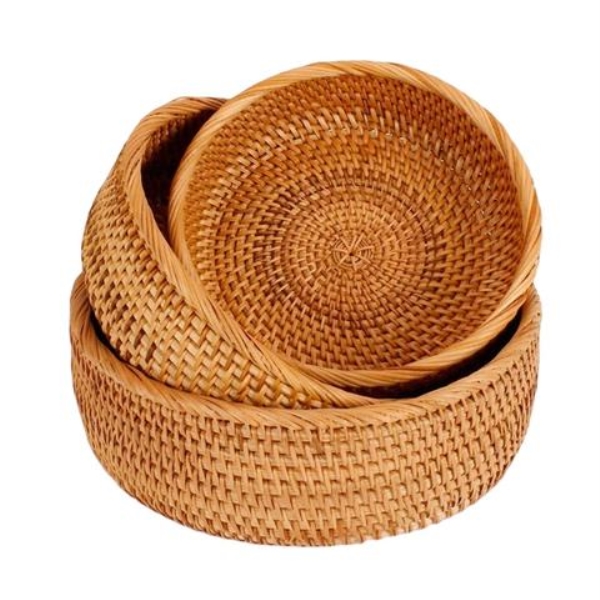 Rattan storage basket