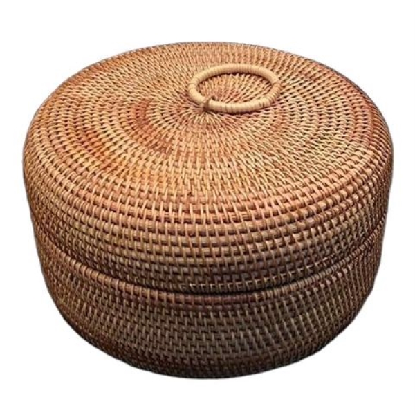 Rattan storage basket