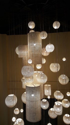 Bamboo and rattan lampshades