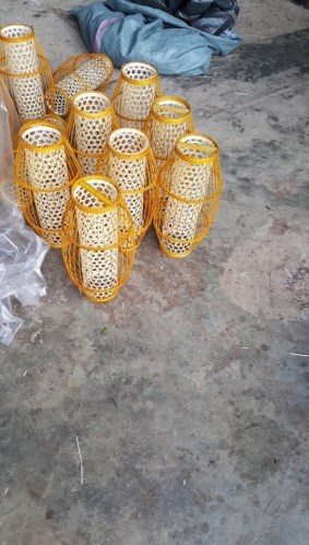 Bamboo and rattan lampshades