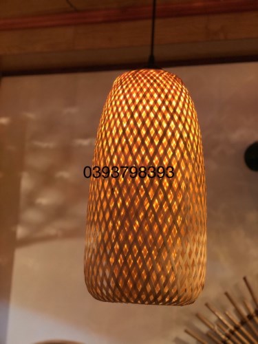 Bamboo and rattan lampshades