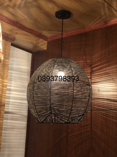Bamboo and rattan lampshades