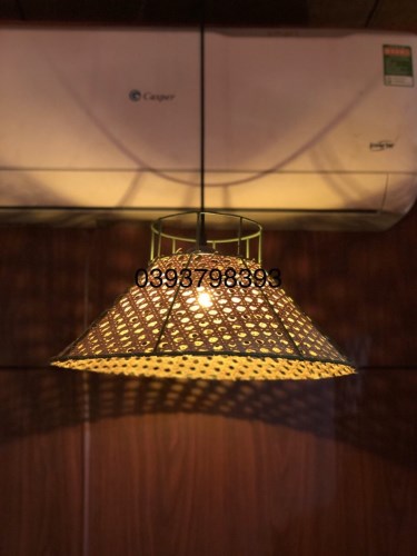 Bamboo and rattan lampshades