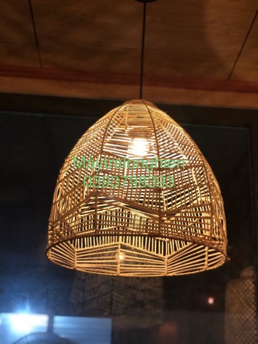 Bamboo and rattan lampshades