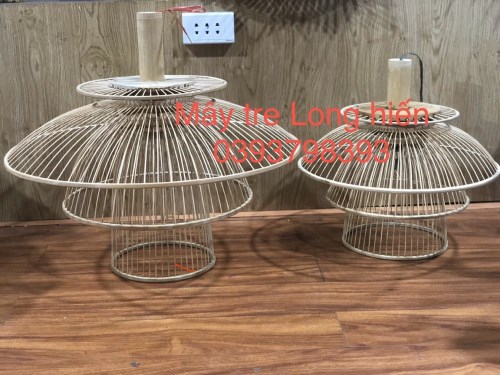 Bamboo and rattan lampshades
