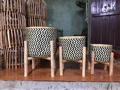 Bamboo and rattan baskets