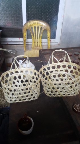 Bamboo and rattan baskets