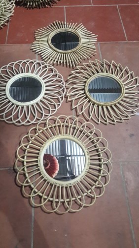 Bamboo and rattan mirrors