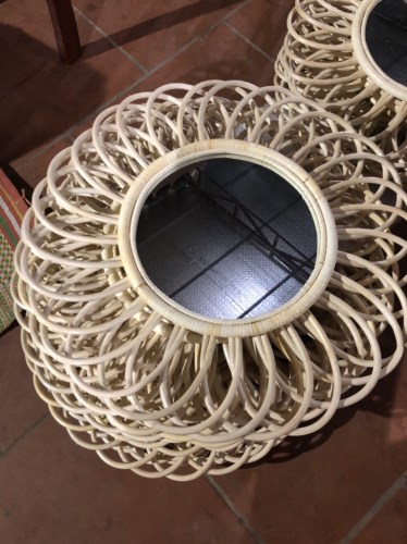 Bamboo and rattan mirrors