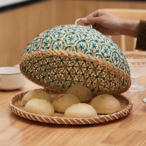 Bamboo and rattan food covers