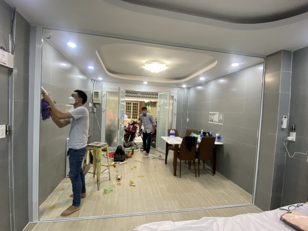 Honeycomb shades for room partion