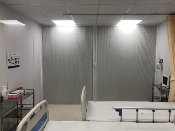 Honeycomb shades for room partion
