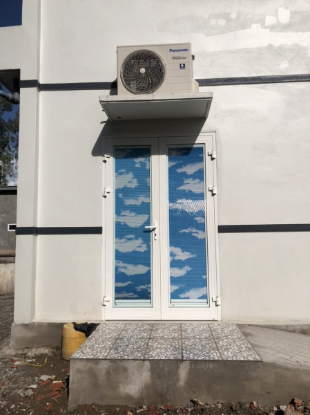 Honeycomb shades for door
