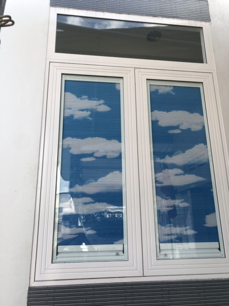 Honeycomb shades for door