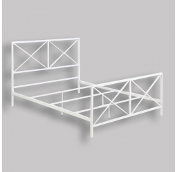 X Gloss White Metal Bed