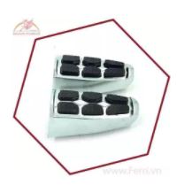 White polished rear footrest