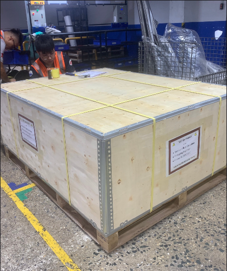Pack the product into wooden crates