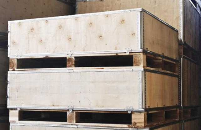 Assembled wooden crate