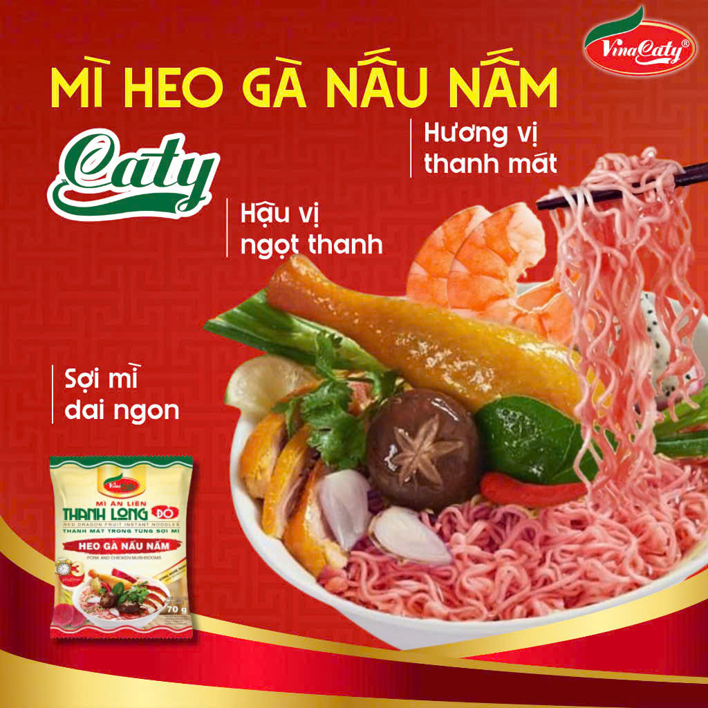 Dragon fruit instant noodles