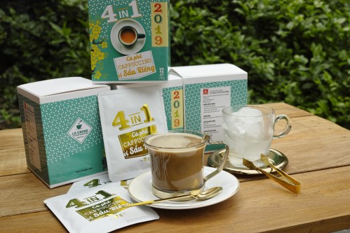 Durian cappuccino coffee
