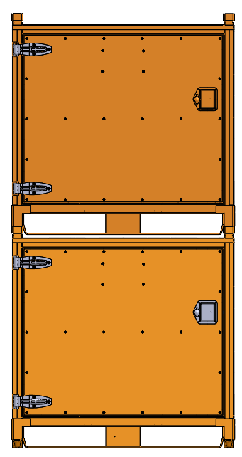 Mini Containers Impact Resistance Electrostatic Powder Coated