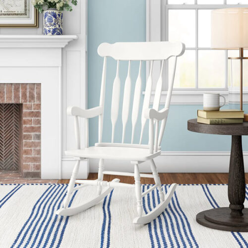 White rocking chair