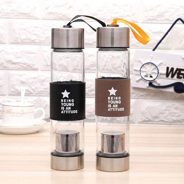 Glass water bottles