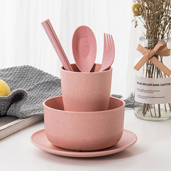 Wheat straw dinnerware set