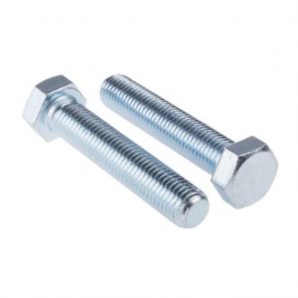 White plated bolt