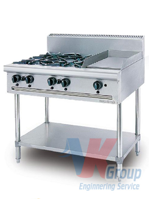 4-burner European gas stove