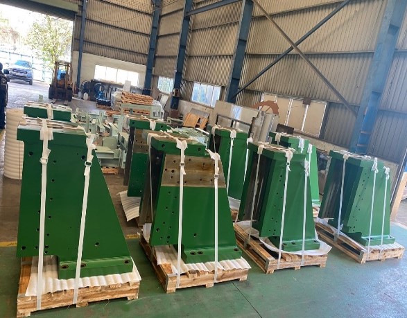 Industrial machine frame exported to Italy