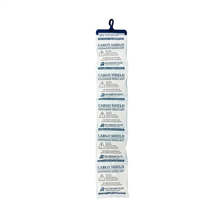 Container desiccant strip